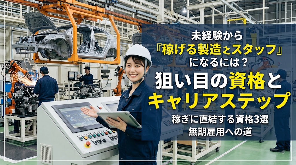 未経験から「稼げる製造スタッフ」になるには？狙い目の資格とキャリアステップ