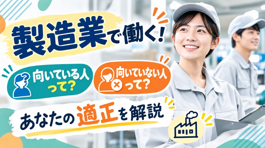 製造業に向いている人・向いていない人とは？仕事内容から適性を解説